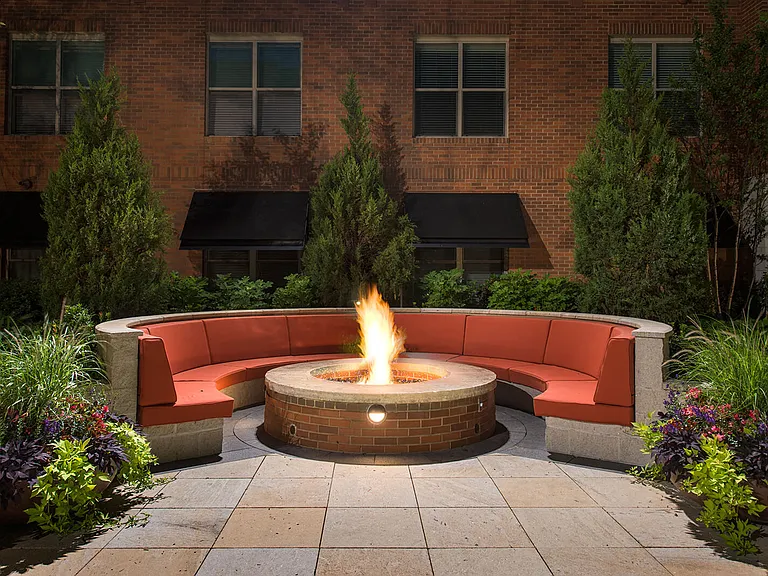 Relax and unwind by our courtyard fire pit
