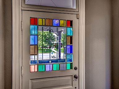 Stained glass front door