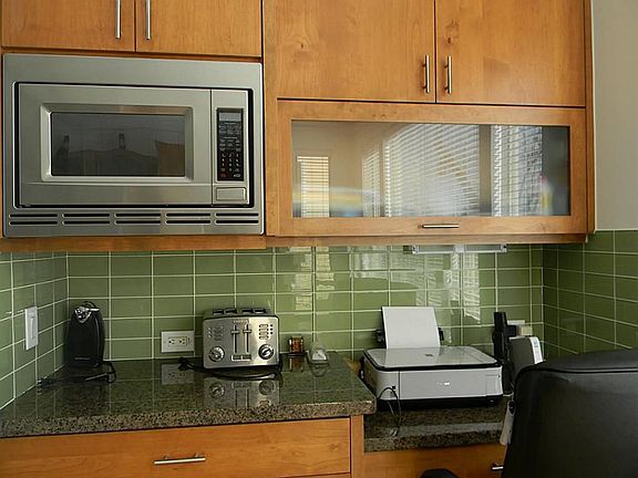 Desk space in kitchen