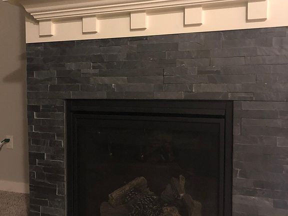 Gas fireplace in living room