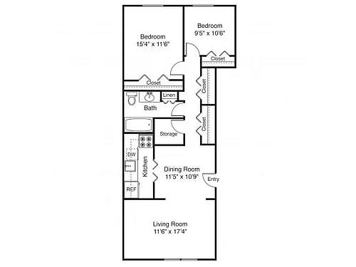 Floor plan Two Bedroom