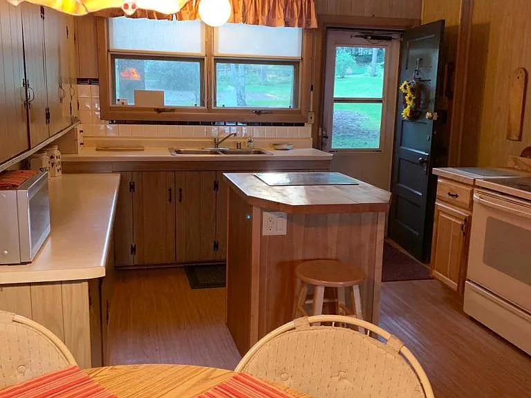 Kitchen looking towards the road.