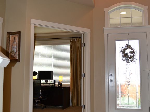 entry way and office