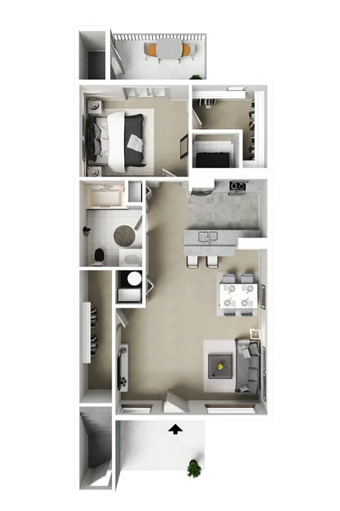 Floor plan 1 Bedroom