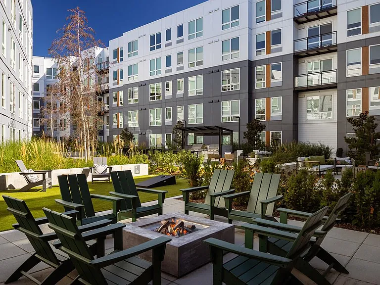 Courtyard with fire pit
