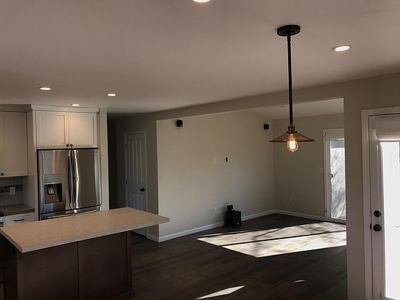 Family room and kitchen