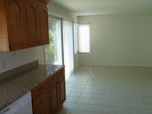 The tile-floored breakfast room