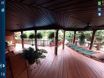 Relax on the covered deck.