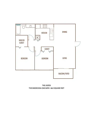 Floor plan 2 Bedroom