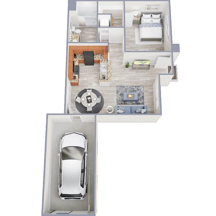 Floor plan Via Roma with Attached Garage included