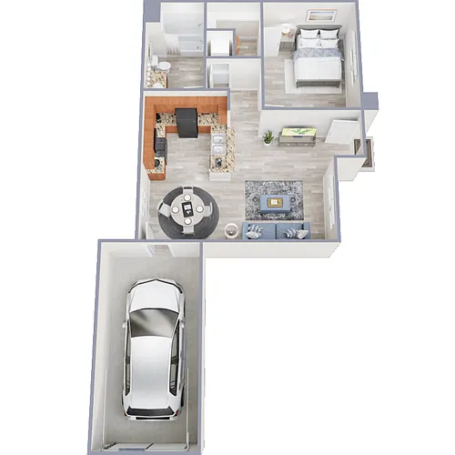 Floor plan Via Roma with Attached Garage included