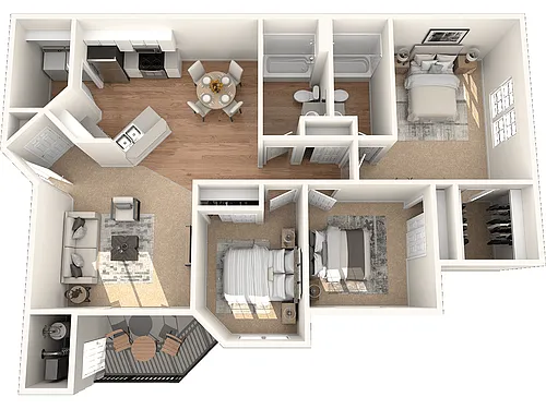 Floor plan 3 Bed 2 Bath