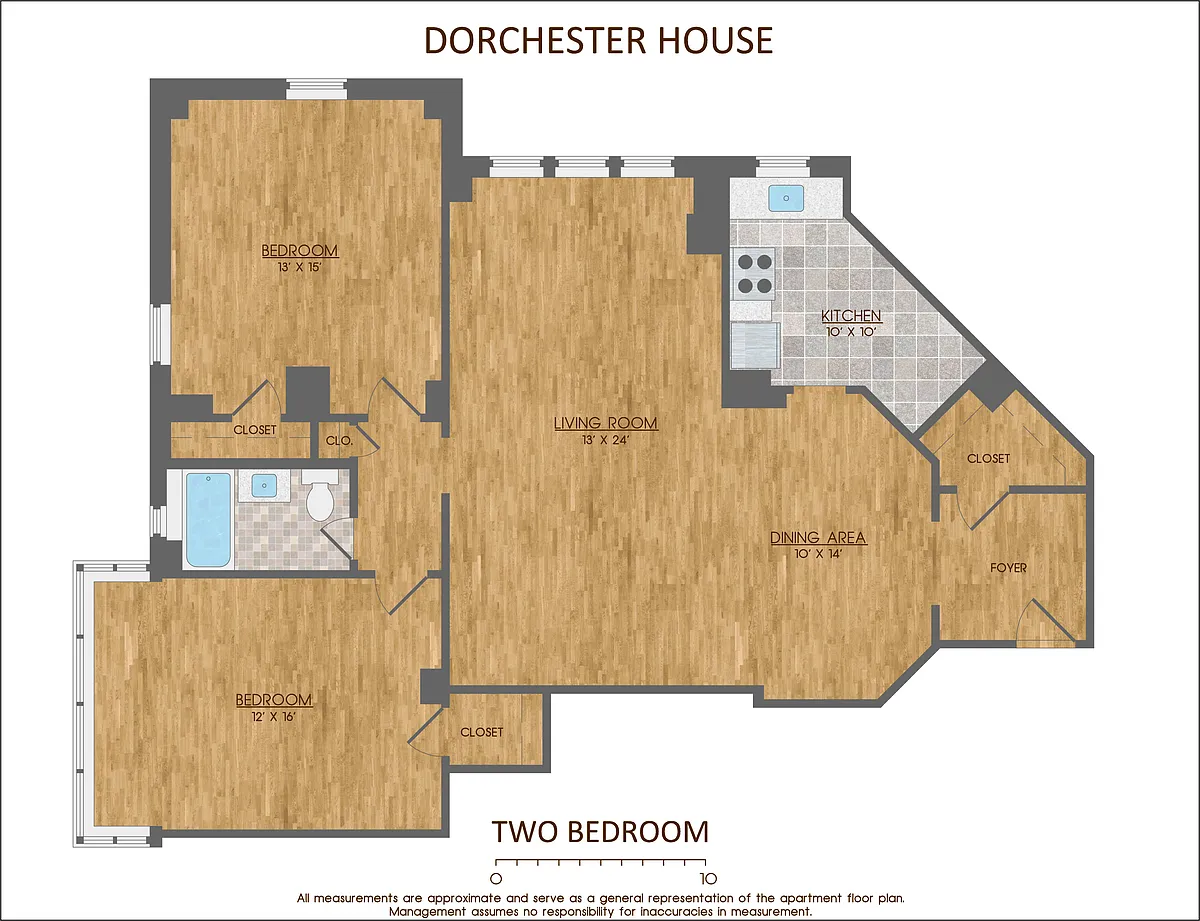 Floor plan Two Bedroom Small