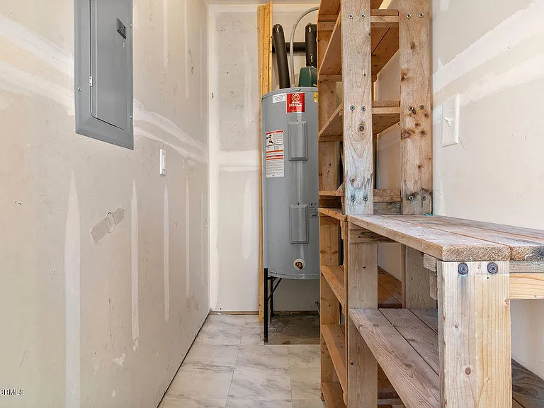 Water heater/storage in dining area