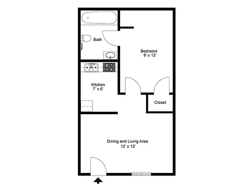 Floor plan 1 Bedroom