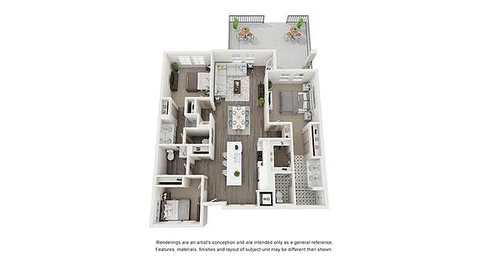Floor plan 3 Bedroom 2.5 Bath