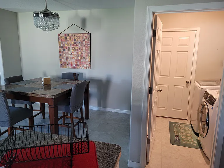 Dining area and laundry facilities