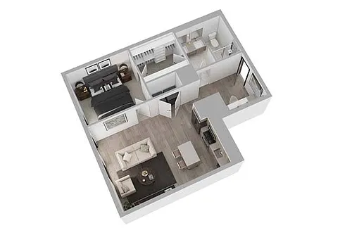 Floor plan 1B+D02