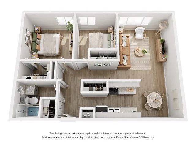 Floor plan Spruce (2x1)