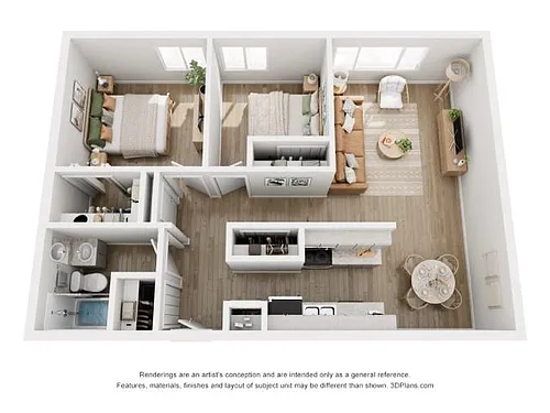 Floor plan Spruce (2x1)