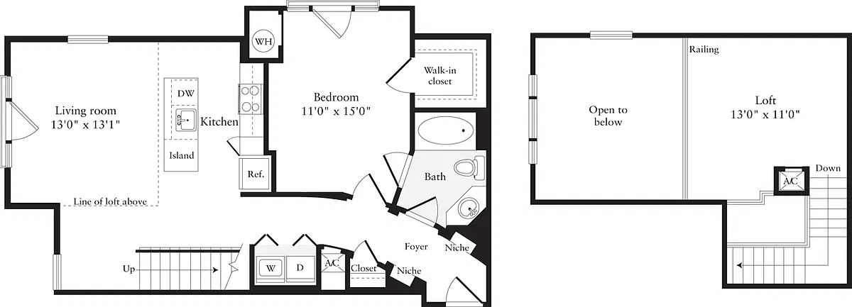 Floor plan 1 Bedroom P