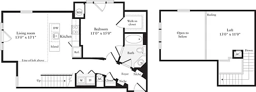 Floor plan 1 Bedroom P