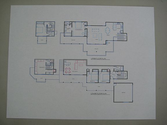 Upper and lower floor plans