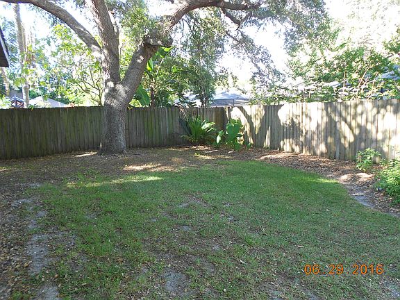 Fenced back yard