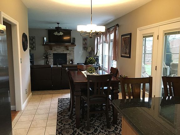 view from kitchen to LR