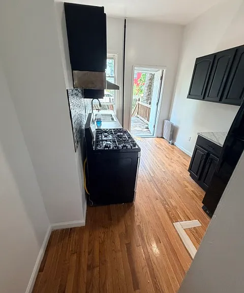 Entering the kitchen from the living room