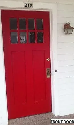 front door from porch