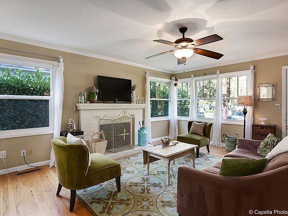 Living Room w/Wood Fireplace