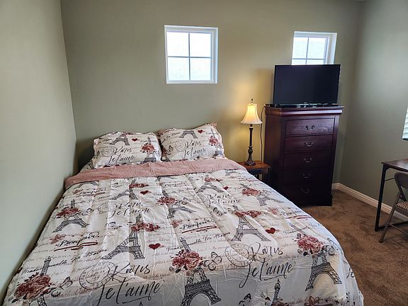 New bed and dresser. nightstand has usb-A charging and AC outlets .