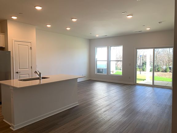 Open kitchen and living room plan