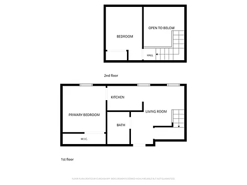 Floor plan 2 Bedroom 1 Bath