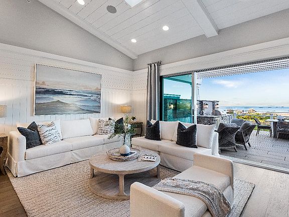 Living room with ocean views