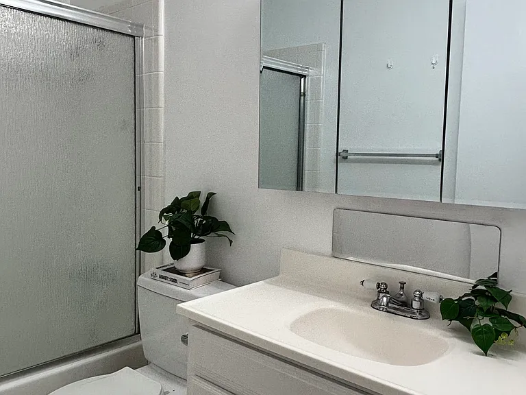 Unit 210B:
Bright Bathroom