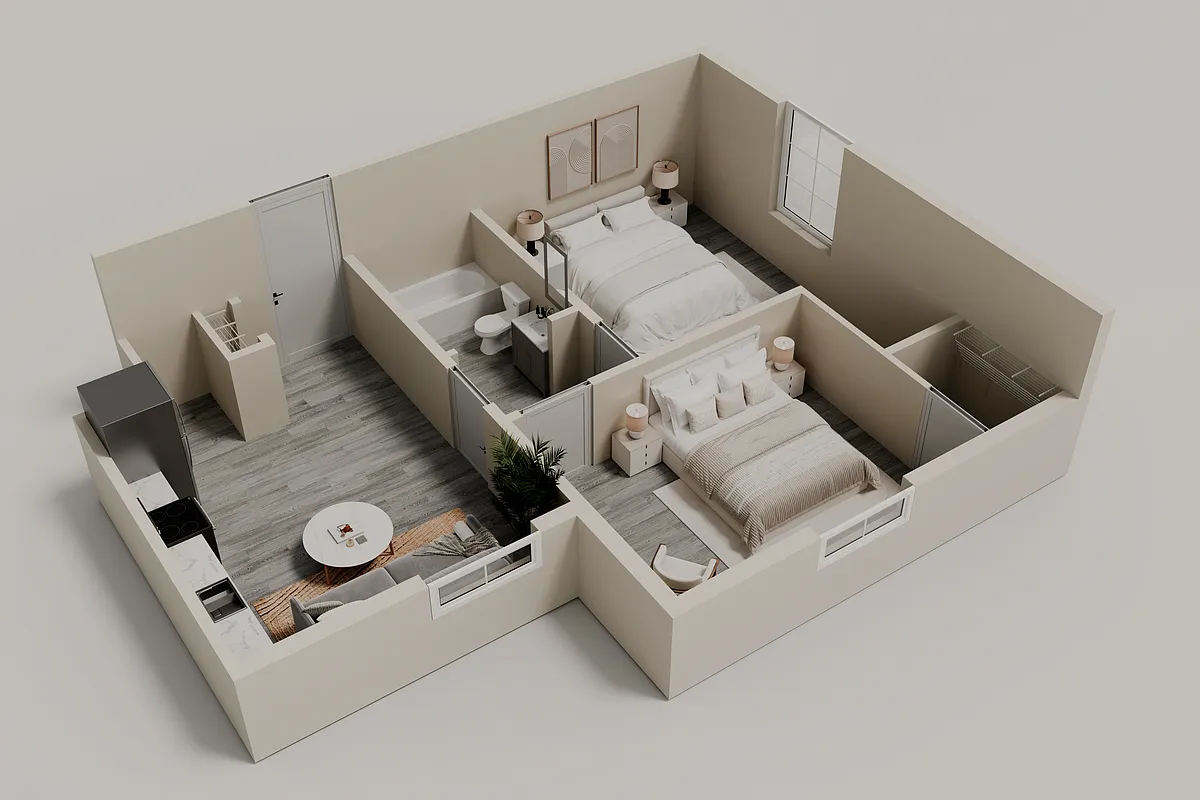 Floor plan 2 bedroom