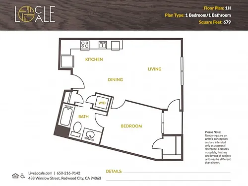 Floor plan 1H