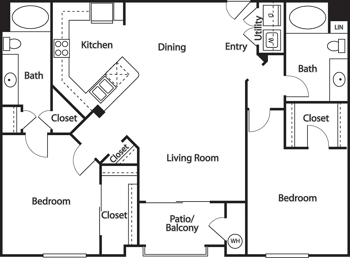 Floor plan The Monticello- Income Restricted
