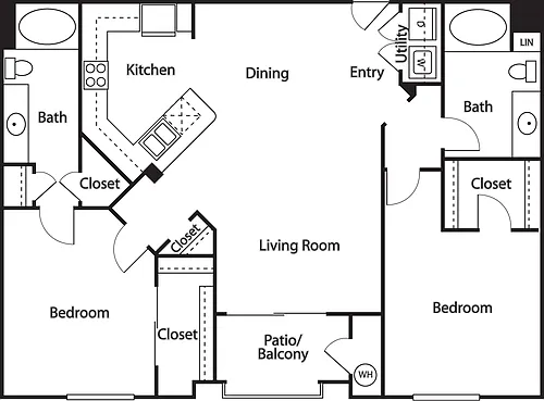 Floor plan The Monticello- Income Restricted