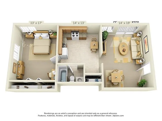 Floor plan 1 Bedroom