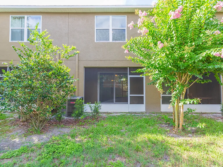 back of unit facing porch