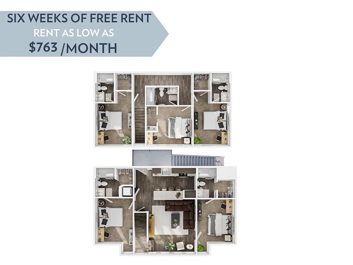 Floor plan 5BR/5BA - Townhome Rancher