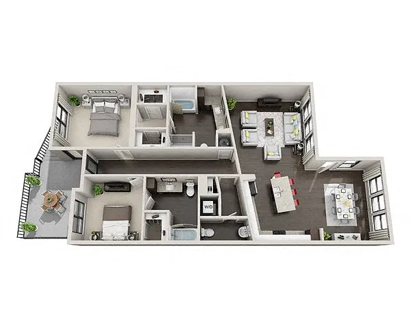 Floor plan Townhouse 4