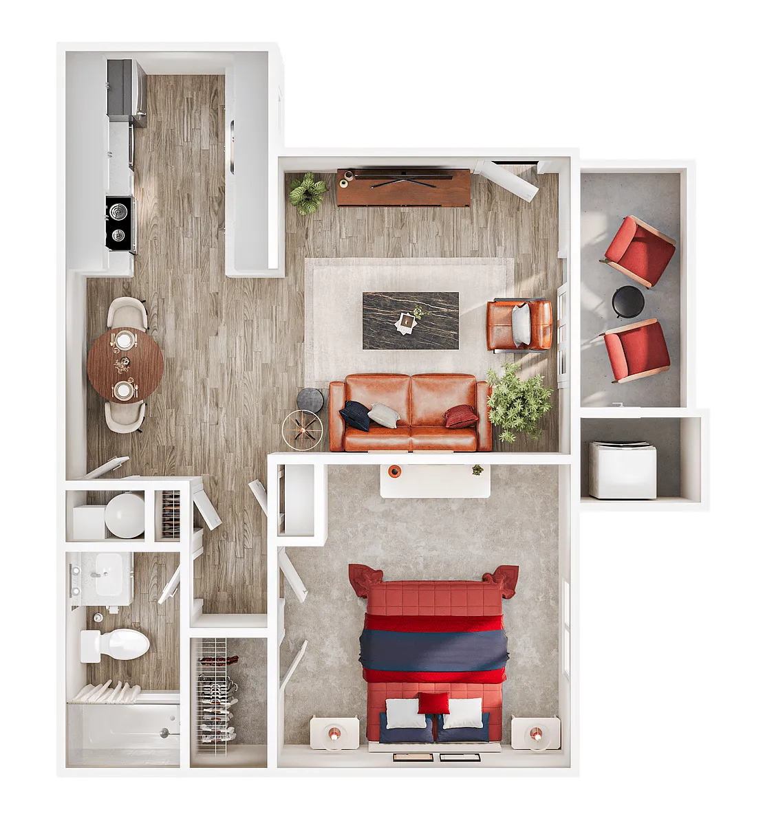Floor plan 1x1 Classic