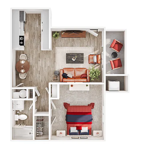 Floor plan 1x1 Classic
