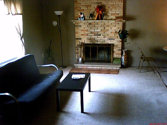 Living room with fireplace