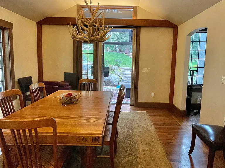 Dining room and the table will seat 10 or 12