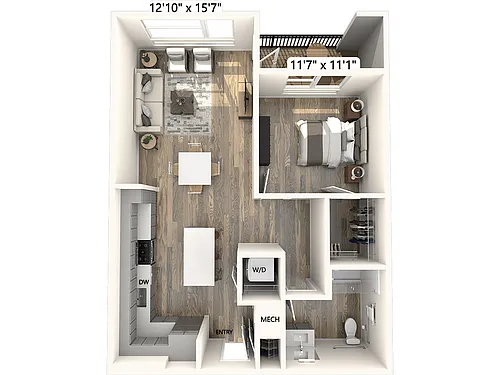 Floor plan AM19-791sf-Apt608-719-ADA